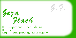 geza flach business card